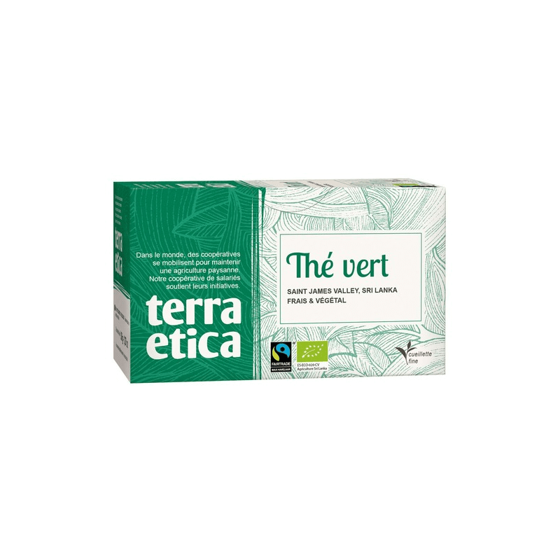 The Vert Du Sri Lanka 20 Sachets terra etica