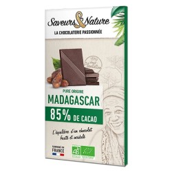Chocolat Noir 85% Madagascar 80Gr SAVEURS ET NATURE