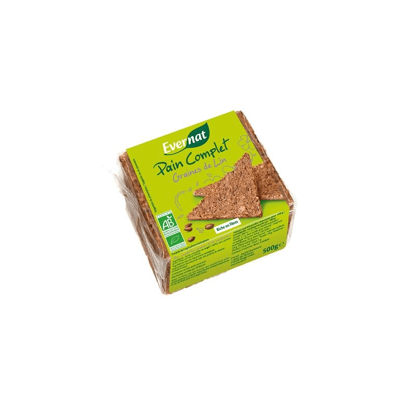 Pain Complet Graines De Lin 500G Evernat