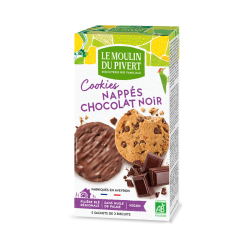 Cookies Nappe Chocolat Noir 175G MOULIN DU PIVERT