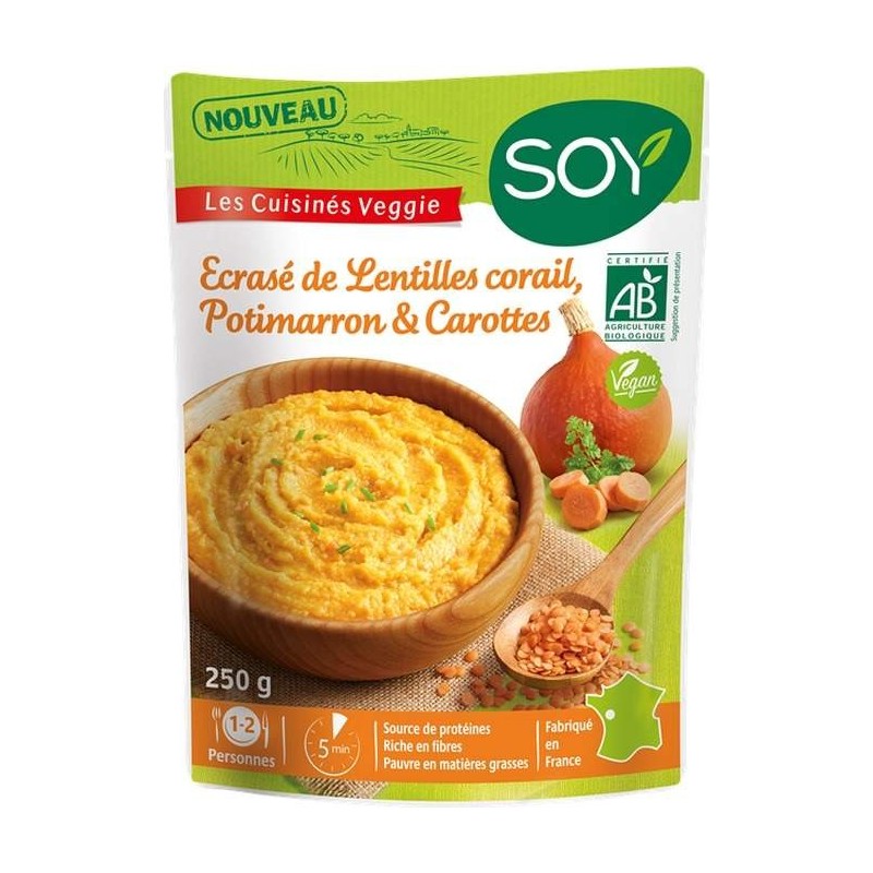 Ecrase Lentilles Potimarron Carotte 250G Soy