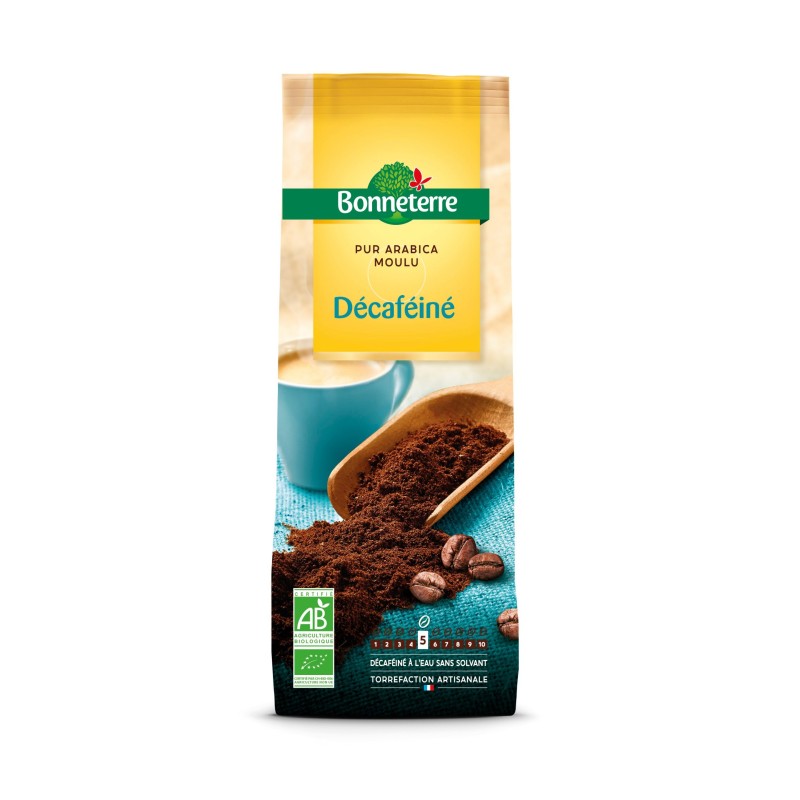 Cafe Moulu Pur Arabica Decafeine 250G Bonneterre