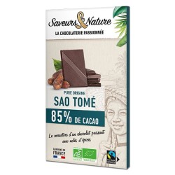 Chocolat Noir 85% Sao Tome 80Gr SAVEURS ET NATURE