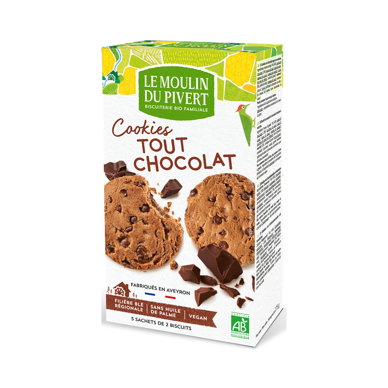 Cookies Tout Chocolat 175G MOULIN DU PIVERT