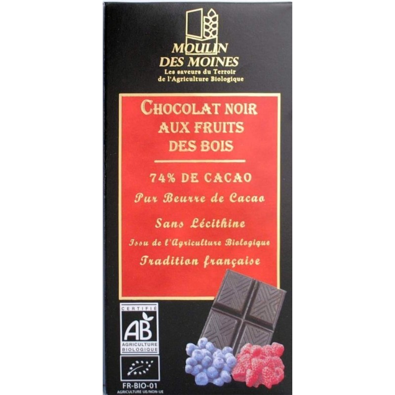 Chocolat Fruits Bois 100G Moulin des moines