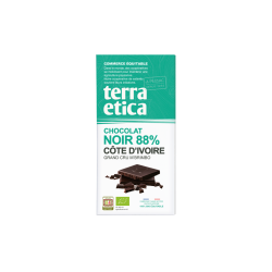 Tablette Chocolat Noir 88% Cote D Ivoire 100G terra etica