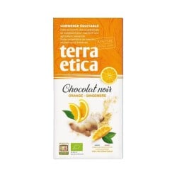 Tablette Chocolat Noir Orange Gingembre 100Gr terra etica