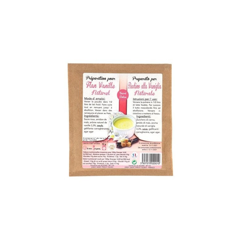 Flan Vanille Sucre 40G FRANCE DELICE