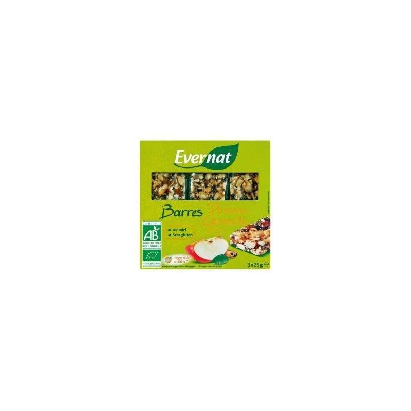 Barre Pomme Cannelle 3X25G Evernat