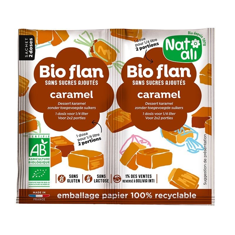 Bioflan Caramel S/Sucre 2X5G Nat-Ali