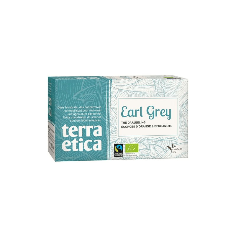 The Earl Grey Bergam. Ecorces D'Oranges 20 Sachets terra etica