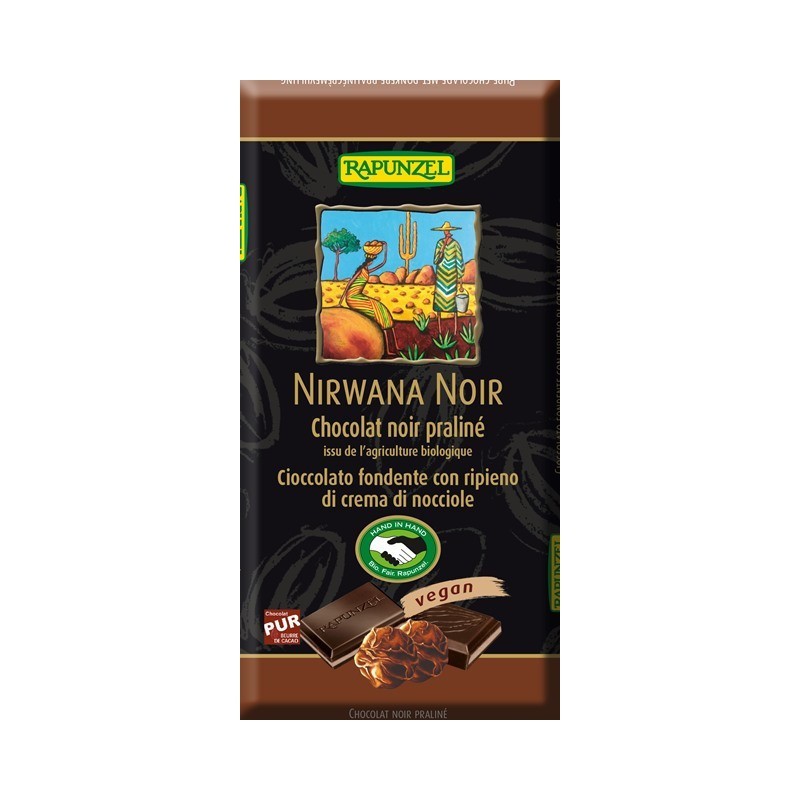 Chocolat Noir Fourre Praline 100G Rapunzel