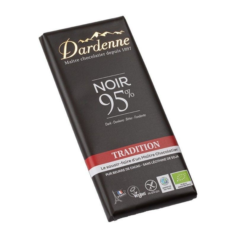 Tablette Chocolat Noir Tradition 95% Cacao Ss Gluten (80G) Dardenne