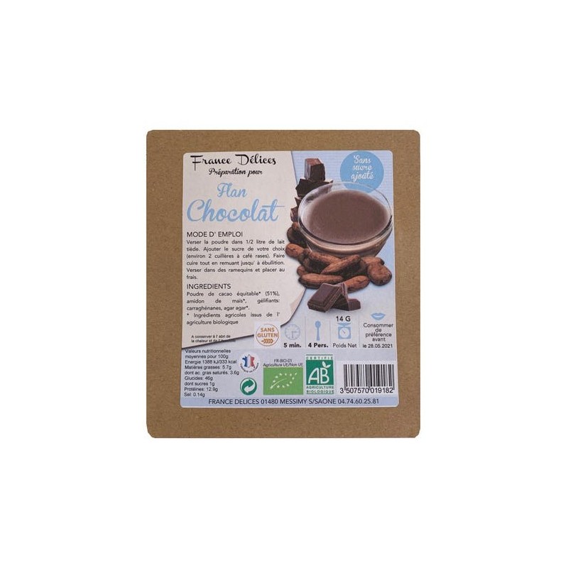 Flan Chocolat Sans Sucre 14G