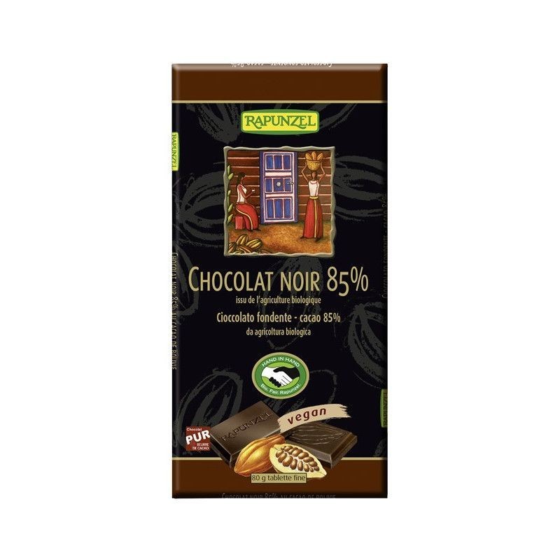 Chocolat Noir 85% 80G Rapunzel