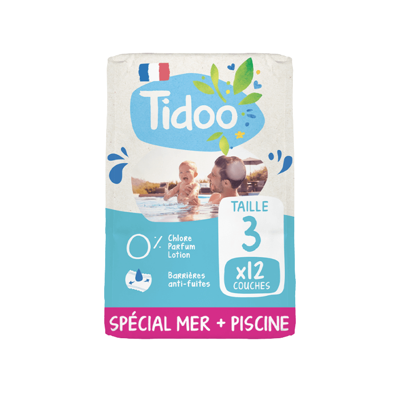 12 Couches De Bain Eco T3/S 4-9Kg Tidoo
