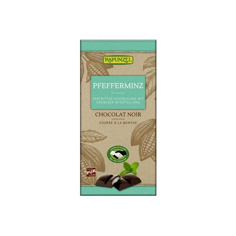 Chocolat Noir Fourre Menthe 100G Rapunzel