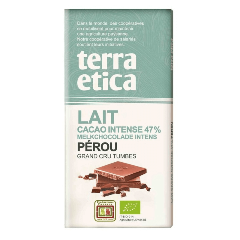 Chocolat Lait 47 Perou 100G terra etica