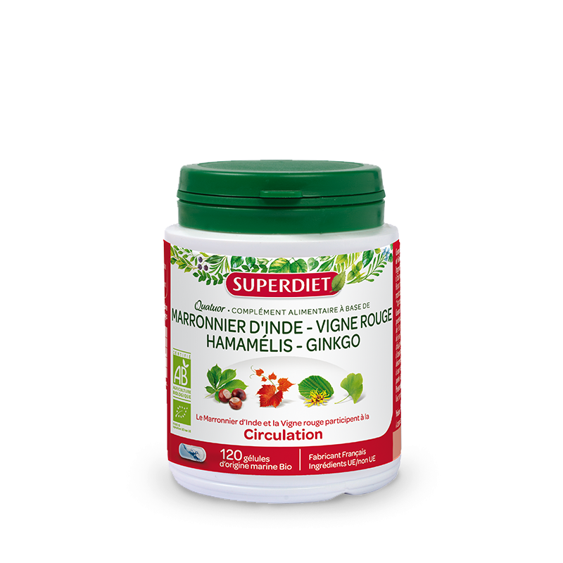 Quatuor Vigne Rouge Circulation Bio 120Gels Cc SUPER DIET