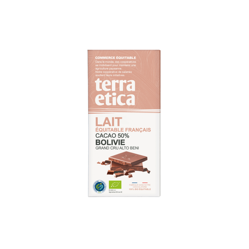 Tablette Chocolat Lait 50% 100G terra etica