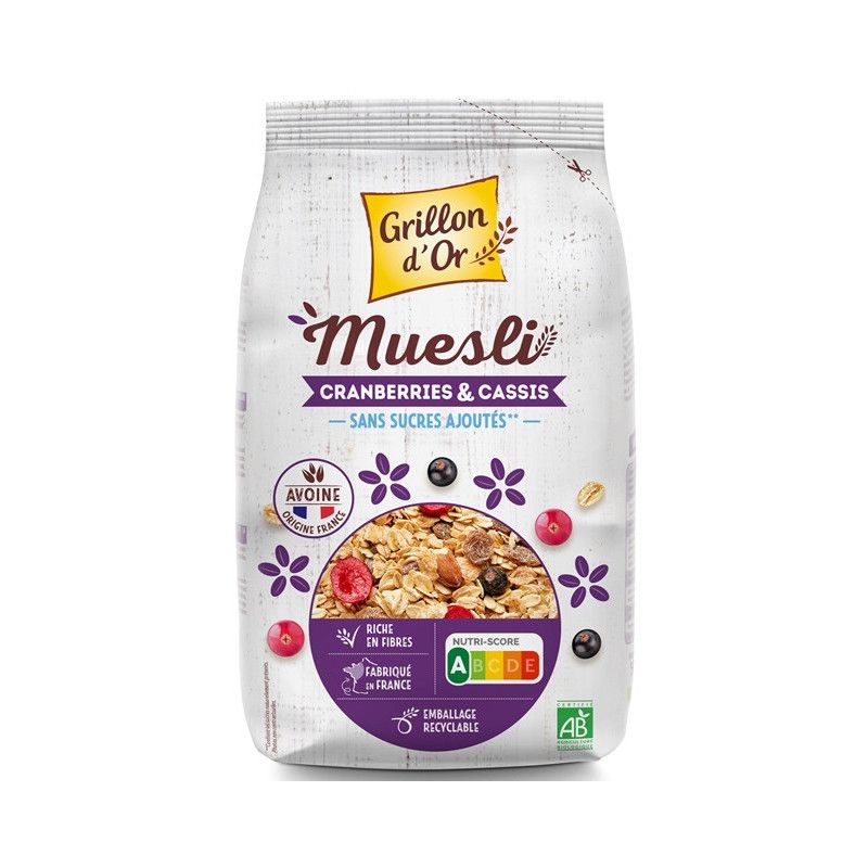 Muesli Cranberries Cassis 500Gr