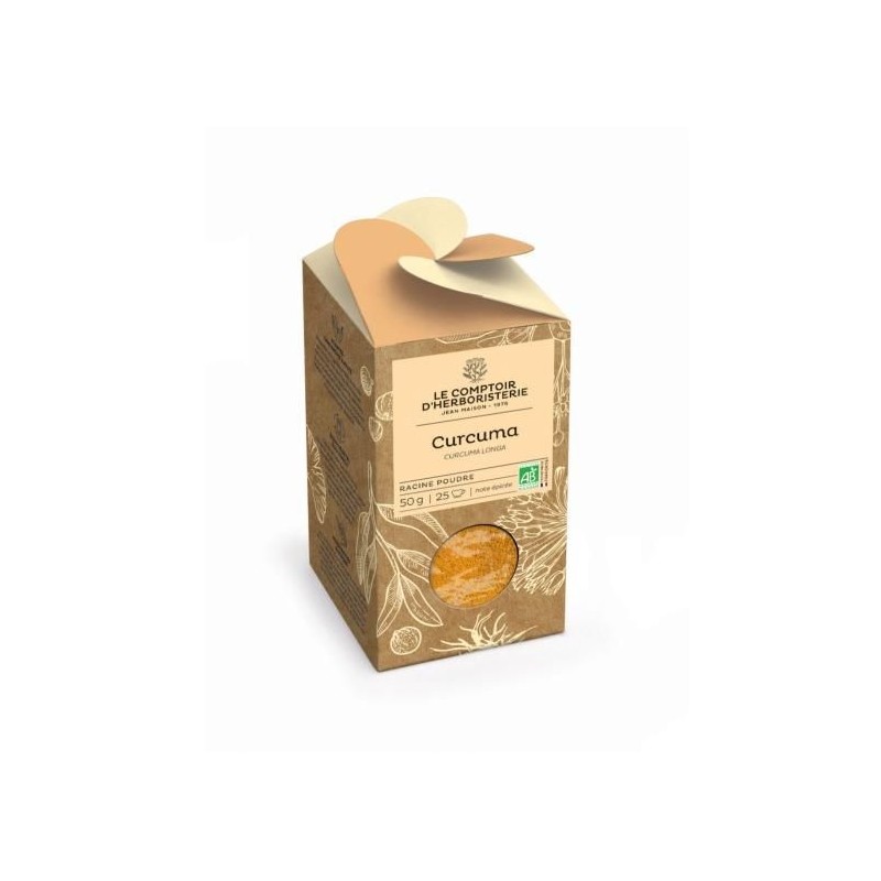 Curcuma Bio Poudre 50G Le Comptoir d'Herboristerie