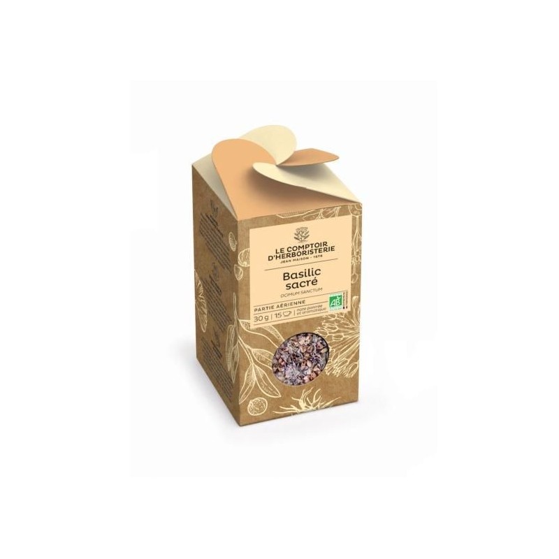 Basilic Sacre Bio Partie Aerienne 30G Le Comptoir d'Herboristerie