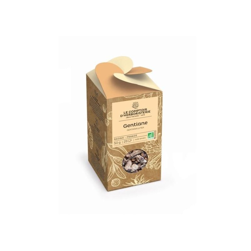 Gentiane Bio Racine France 50G Le Comptoir d'Herboristerie