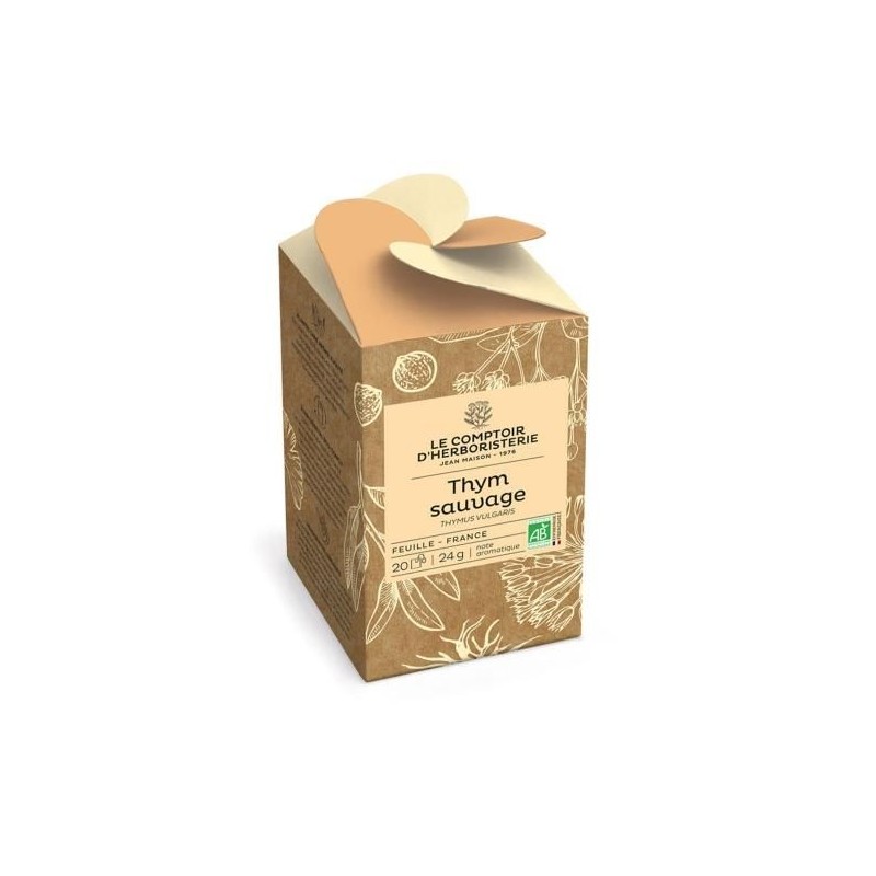 Tisane Infusette Thym Sauvage Bio (X20) Le Comptoir d'Herboristerie