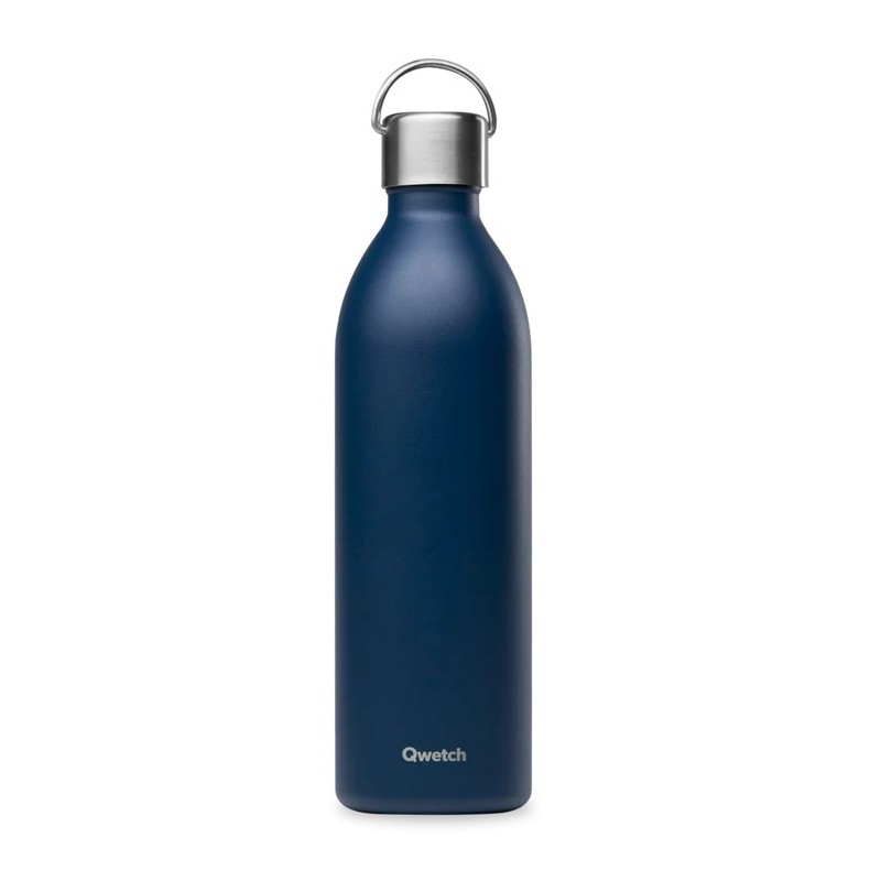 Bouteille Inox Iso Active Bleu Marine 1000Ml QWETCH