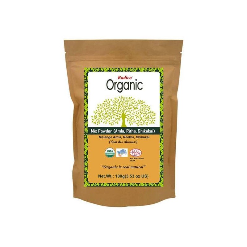 Poudre Melange Amla Reetha Shikakai 100Gr RADICO