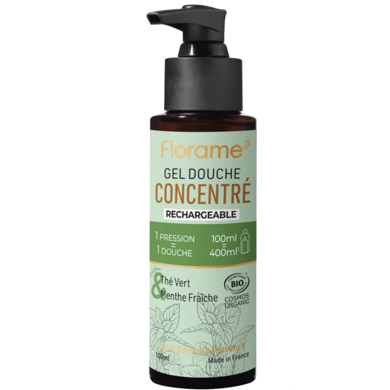 Gel Douche Concentre The Vert Menthe 100Ml Florame