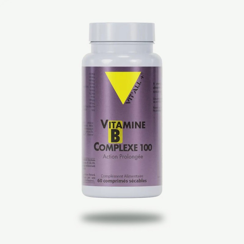 Vitamines B Complexe 100 Action Prolongée 100 Comprimés VITALL +