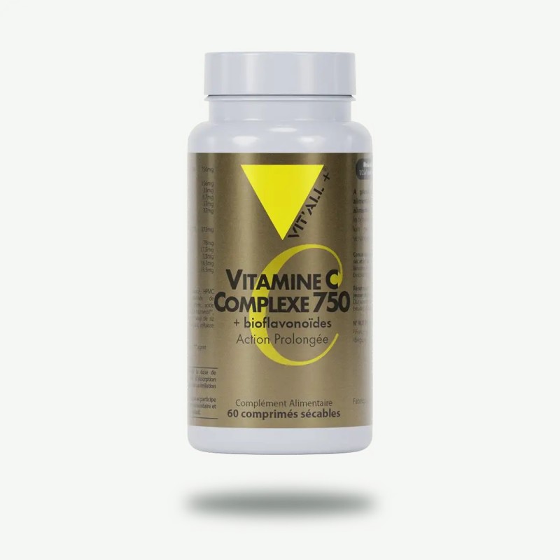 Vitamine C 750 Action Prolongée + Bioflavonoïdes VITALL +