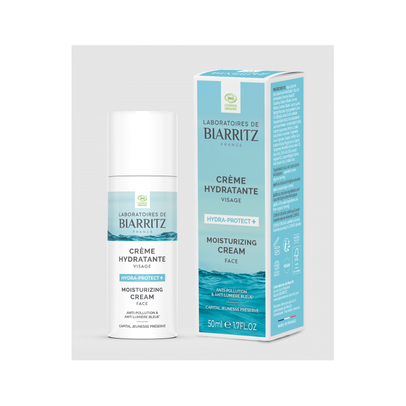 CREME HYDRATANTE VISAGE HYDRA PROTECT+ 50ML LABORATOIRES DE BIARRITZ  dans votre magasin bio en ligne Etiketbio.eu