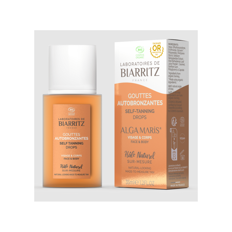 GOUTTES AUTOBRONZANTES 35ML LABORATOIRES DE BIARRITZ  dans votre magasin bio en ligne Etiketbio.eu