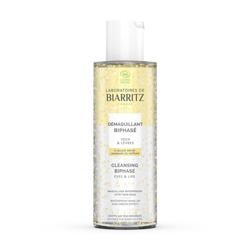DEMAQUILLANT BI PHASE YEUX & LEVRES 125ML LABORATOIRES DE BIARRITZ  dans votre magasin bio en ligne Etiketbio.eu