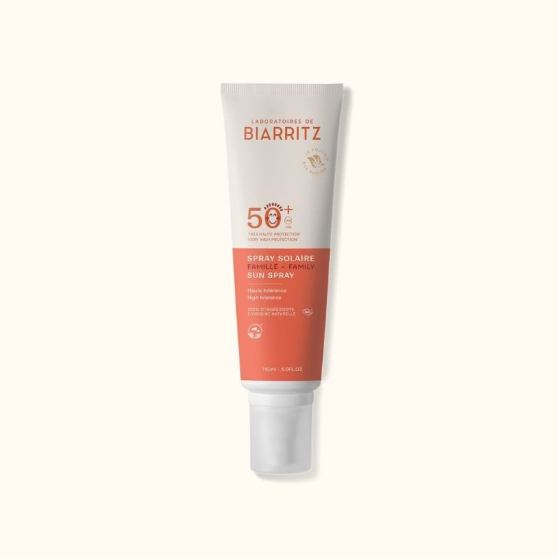 Spray solaire SPF50+ FAMILLE - 150 ml LABORATOIRES DE BIARRITZ  dans votre magasin bio en ligne Etiketbio.eu