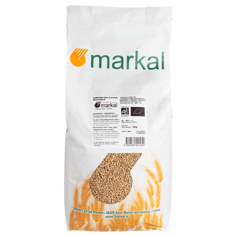 SARRASIN DECORTIQUE GRILLE KASHA 5KG MARKAL  dans votre magasin bio en ligne Etiketbio.eu
